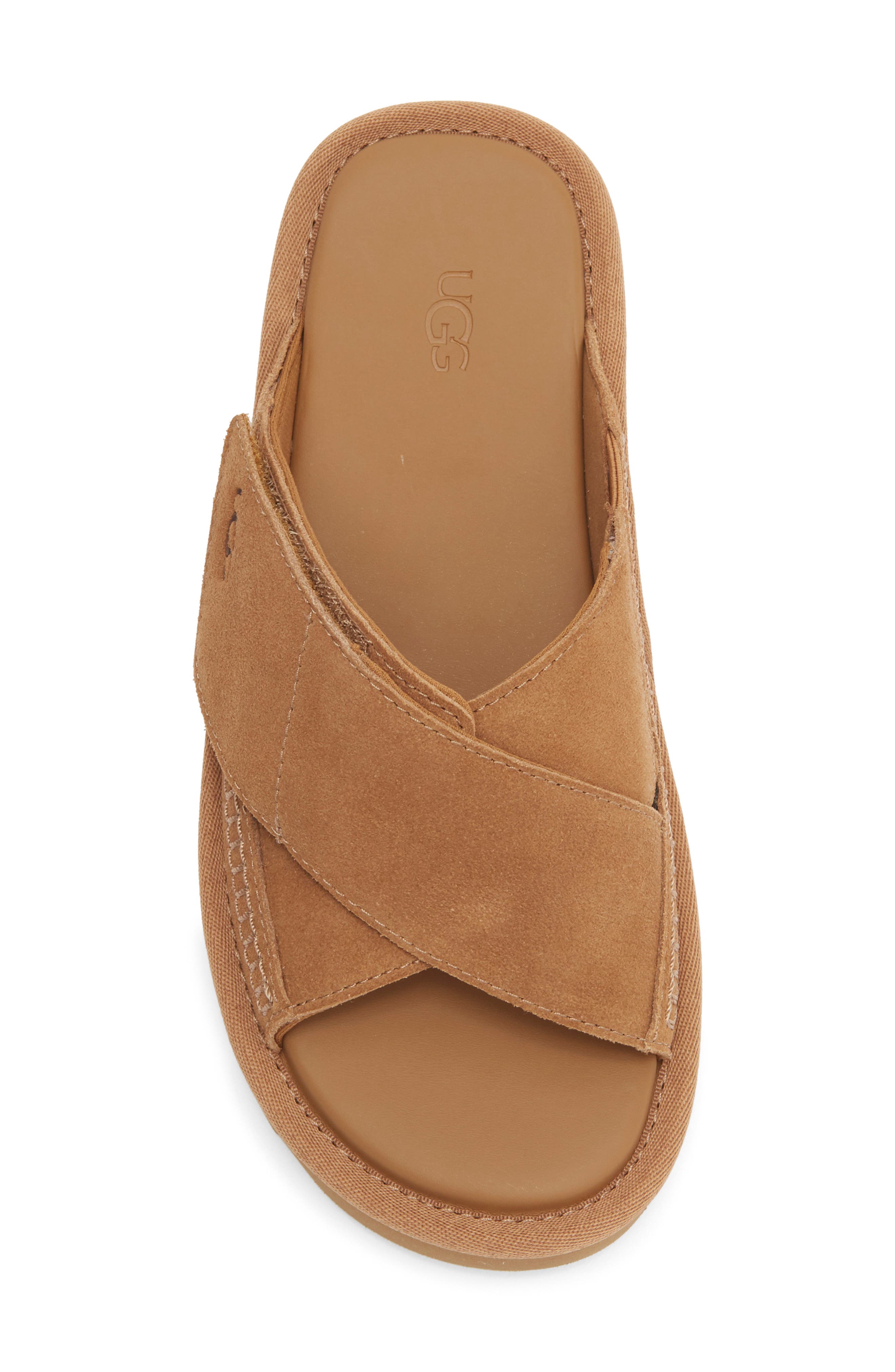 Sungaze Platform Slide Sandal, Alternate, color, CHESTNUT