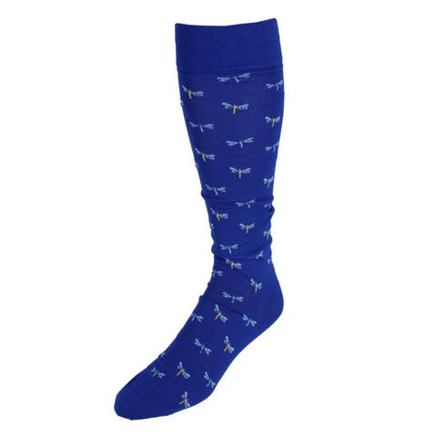 Renewal Dragonfly Novelty Over The Calf Pima Cotton Dress Sock (1 Pair)