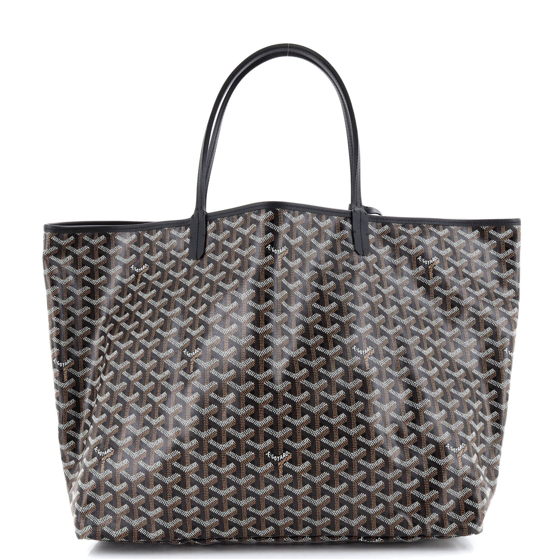 Pre-Owned Goyard Saint Louis Tote Coated Canvas GM, Main, color, Black