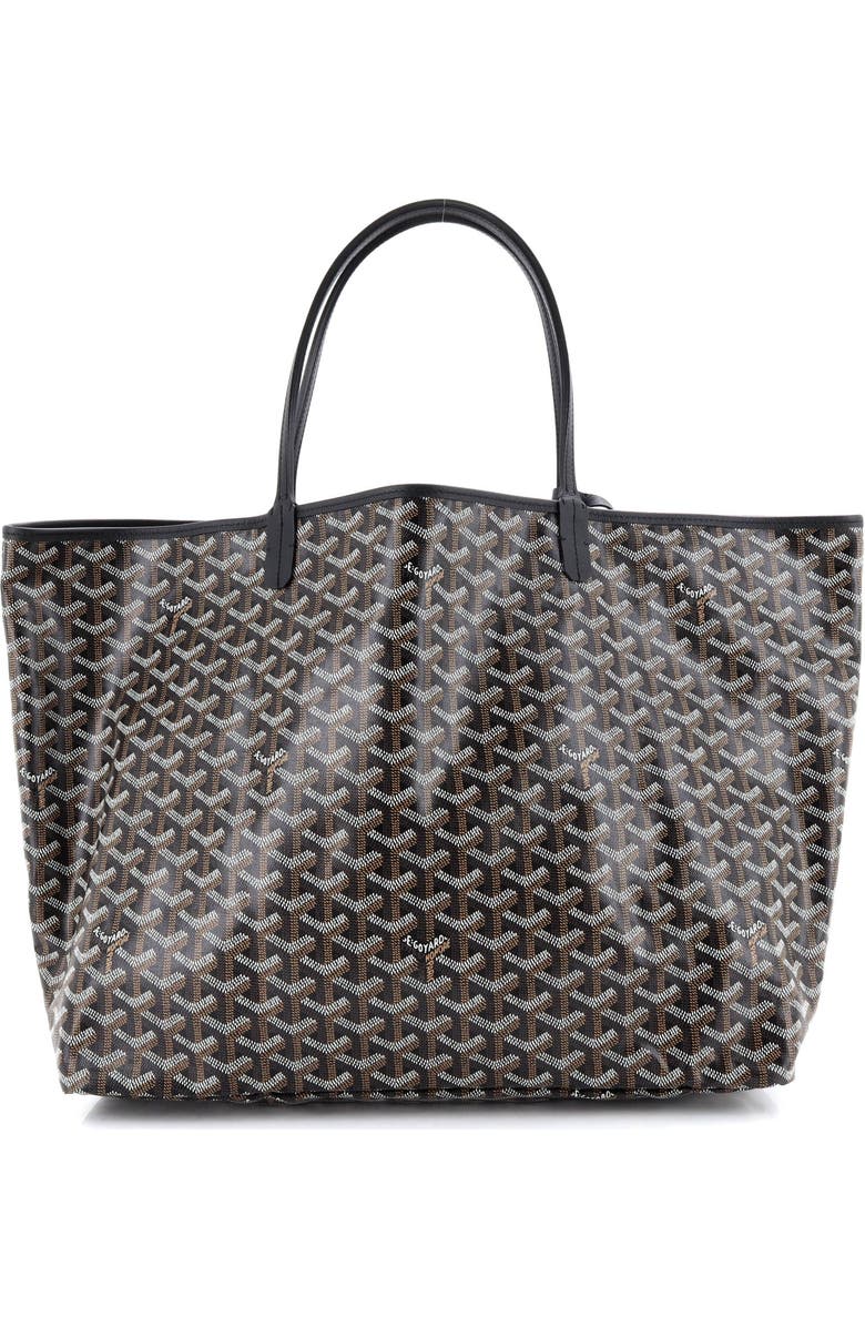 Pre-Owned Goyard Saint Louis Tote Coated Canvas GM, Main, color, Black