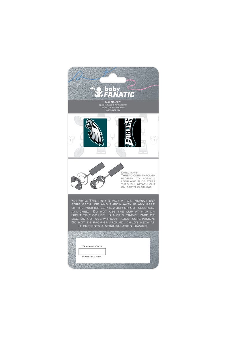 Philadelphia Eagles Pacifier Clip 2-Pack, Alternate, color, Multicolor
