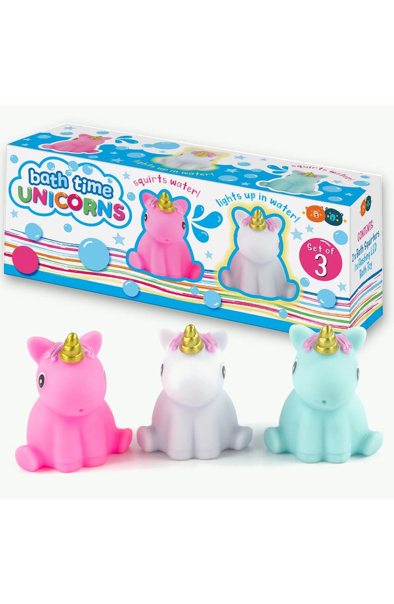 Buddy & Barney Bath Time Unicorns 3 Piece Toy Set, Main, color, Multicolored
