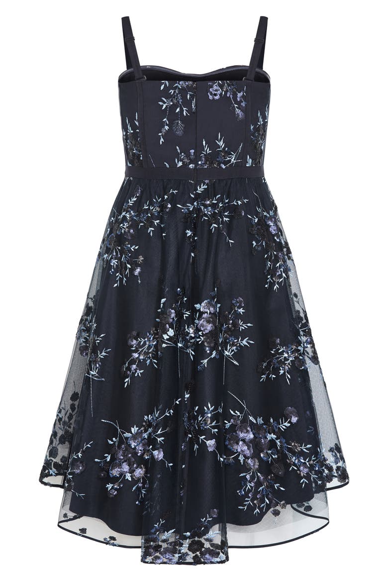 Ambrosia Lace Fit & Flare Dress, Alternate, color, NAVY