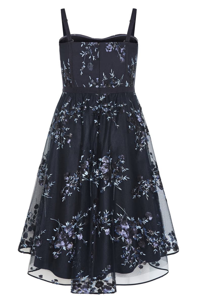 City Chic Ambrosia Lace Fit & Flare Dress, Alternate, color,