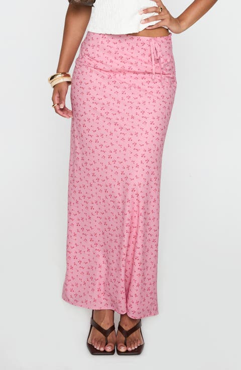 Gorgina Floral Tie Side Maxi Skirt