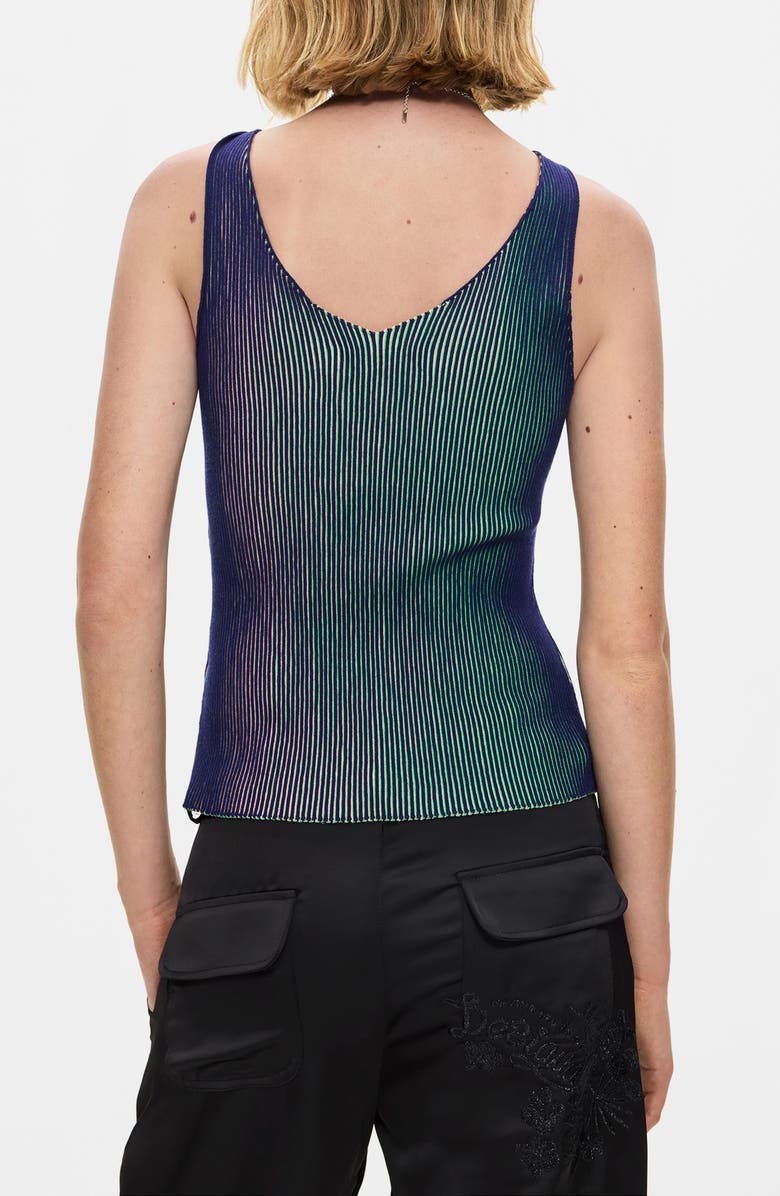 Desigual Gradient Rib Tank, Alternate, color, Blue