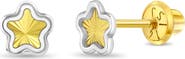 In Season Jewelry 14k Two Tone Flower Earrings