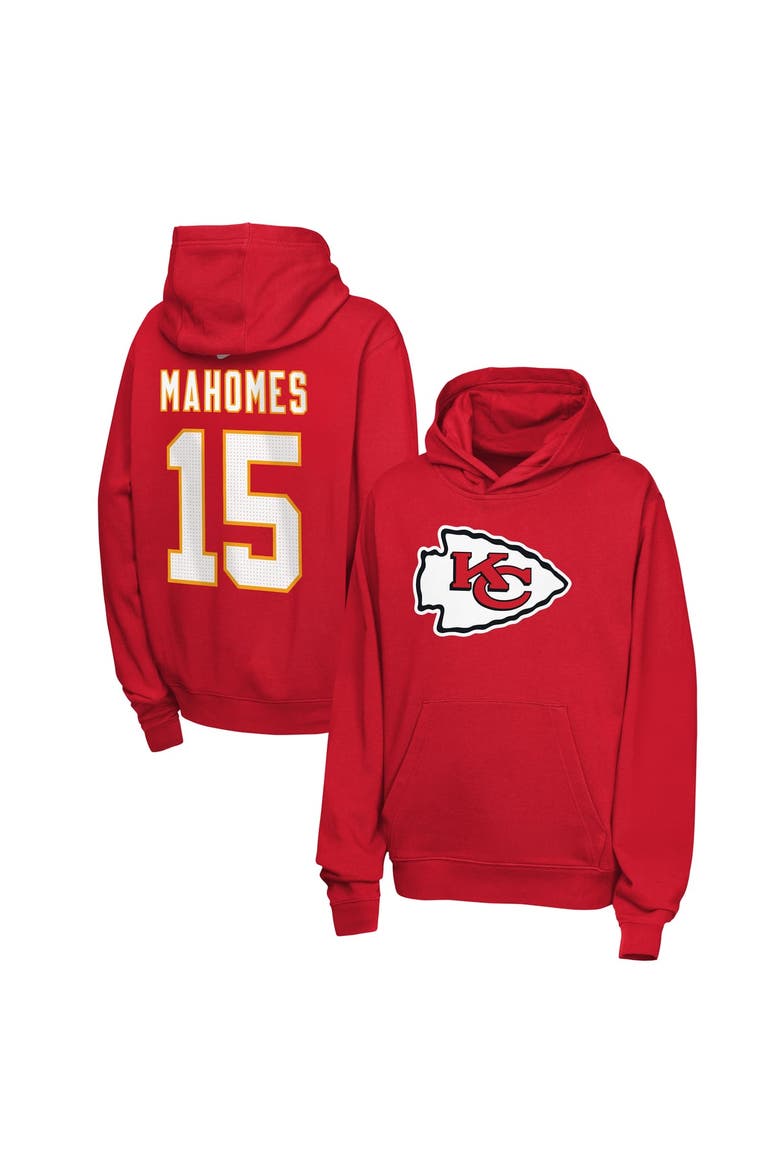 Youth Nike Patrick Mahomes Red Kansas City Chiefs Name & Number Club Fleece Hoodie, Main, color, Red