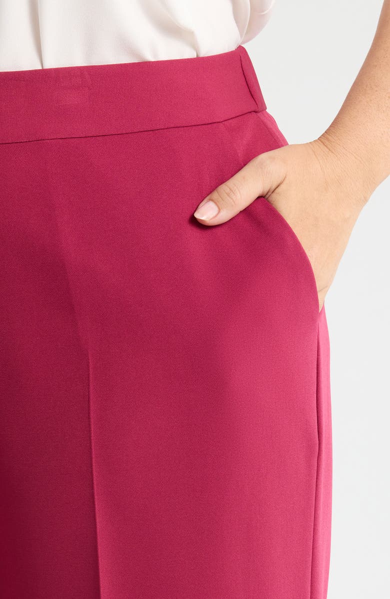 Tahari ASL Wide Leg Pants, Alternate, color, Berry Bliss