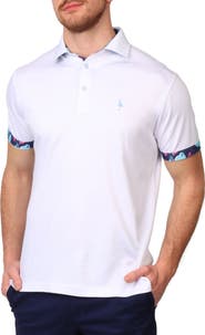 TailorByrd Tropical Trim Modal Blend Piqué Polo