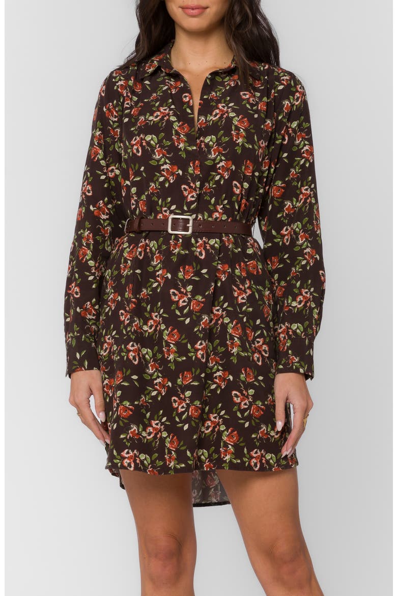Tessa Floral Belted Shift Shirtdress, Main, color, WATERCOLOR