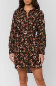 Tessa Floral Belted Shift Shirtdress