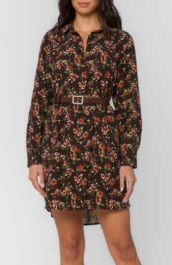 Tessa Floral Belted Shift Shirtdress