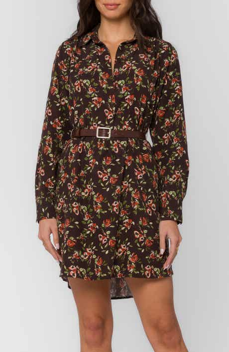 Tessa Floral Belted Shift Shirtdress