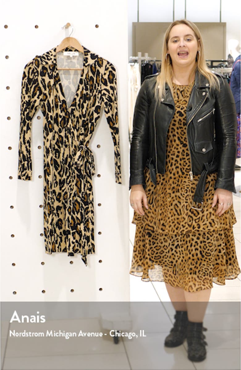 New Jeanne Two Long Sleeve Silk Wrap Dress, sales video thumbnail