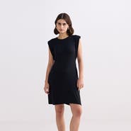 Reistor Muscle Tee Short Dress in Black