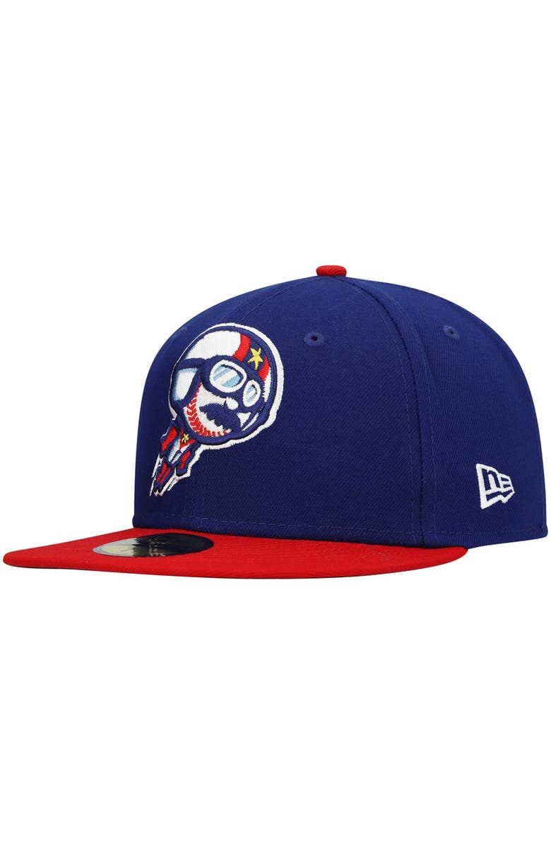 New Era Men's New Era Royal Kannapolis Cannon Ballers Authentic Collection Road 59FIFTY Fitted Hat, Main, color,