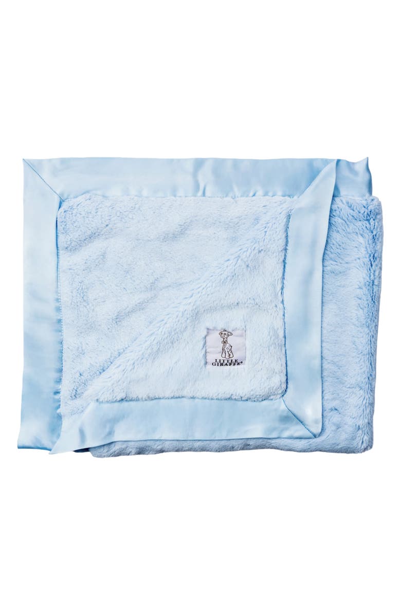 Little Giraffe Luxe Baby Blanket, Main, color, Blue