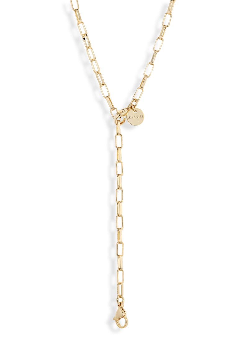 Chelsea Lariat Chain Necklace, Main, color, GOLD