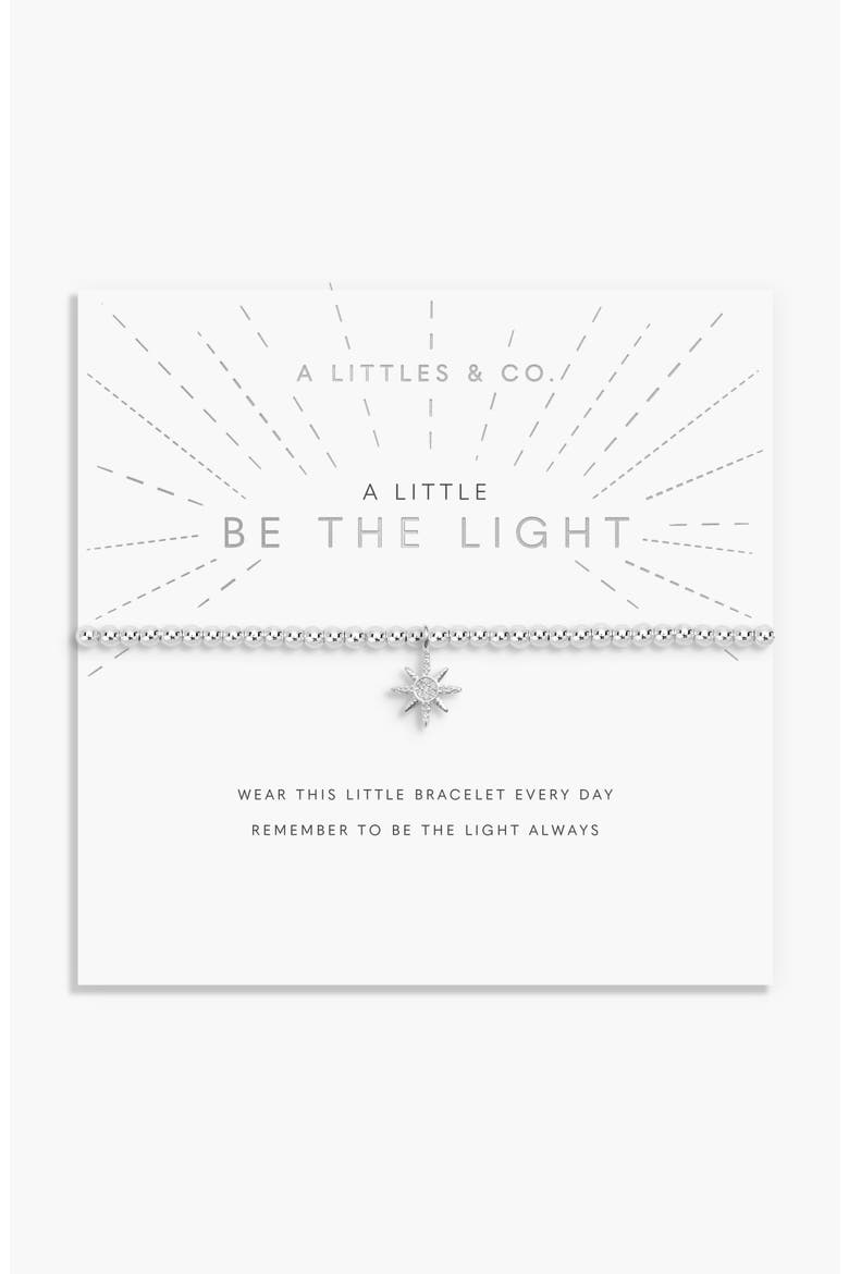 A Little 'Be The Light' Bracelet In Silver Plating, Main, color, Metallic Silver