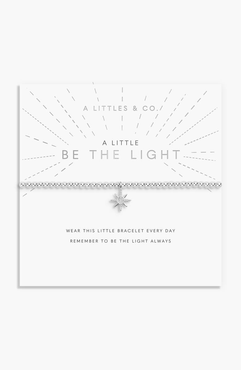 A Littles & Co A Little 'Be The Light' Bracelet In Silver Plating, Alternate, color, Metallic Silver