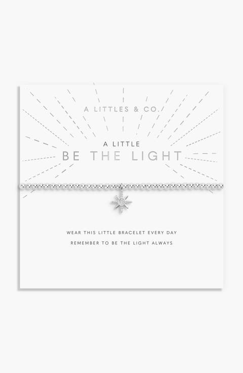 A Little 'Be The Light' Bracelet In Silver Plating
