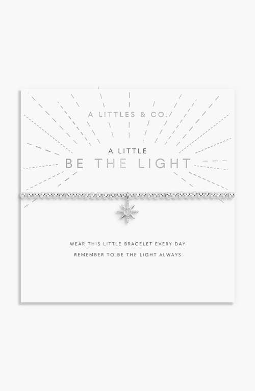A Littles & Co. A Littles & Co A Little 'be The Light' Bracelet In Silver Plating