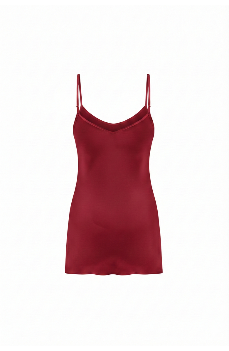 Mers Silk Luna Silk Halter Top Red, Alternate, color, Red