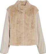 Herno Faux Fur Mixed Media Jacket