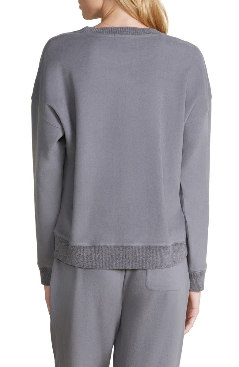 Barefoot Dreams<sup>®</sup> Malibu Collection<sup>®</sup> Brushed Fleece Sweatshirt, Alternate, color, 