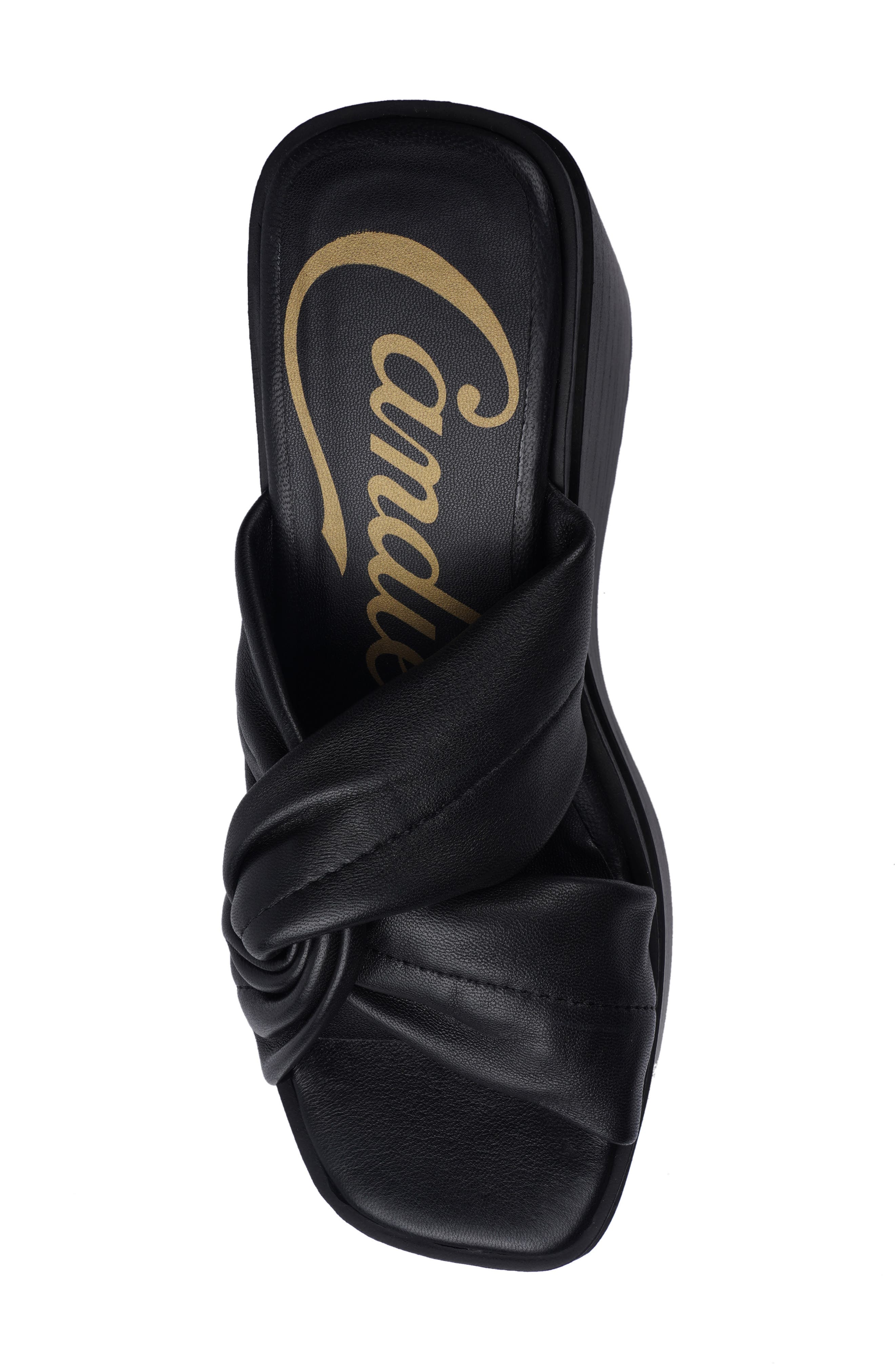 Candie's Kornelia Platform Wedge Slide Sandal, Alternate, color, Blklt