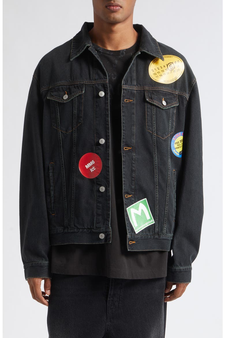 Denim Trucker Jacket, Main, color, DARK BLUE