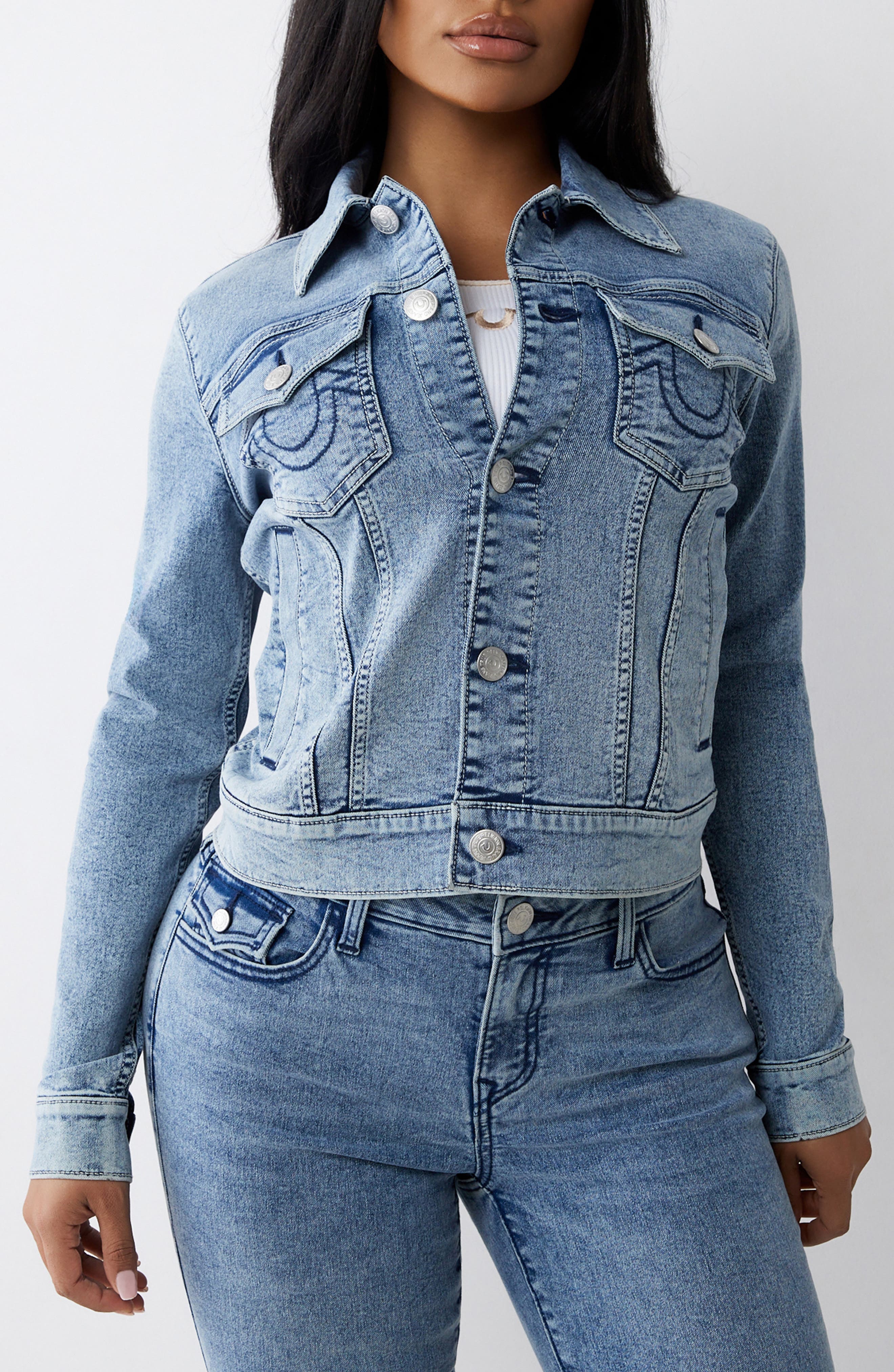 True Religion Jesse Crop Denim Jacket