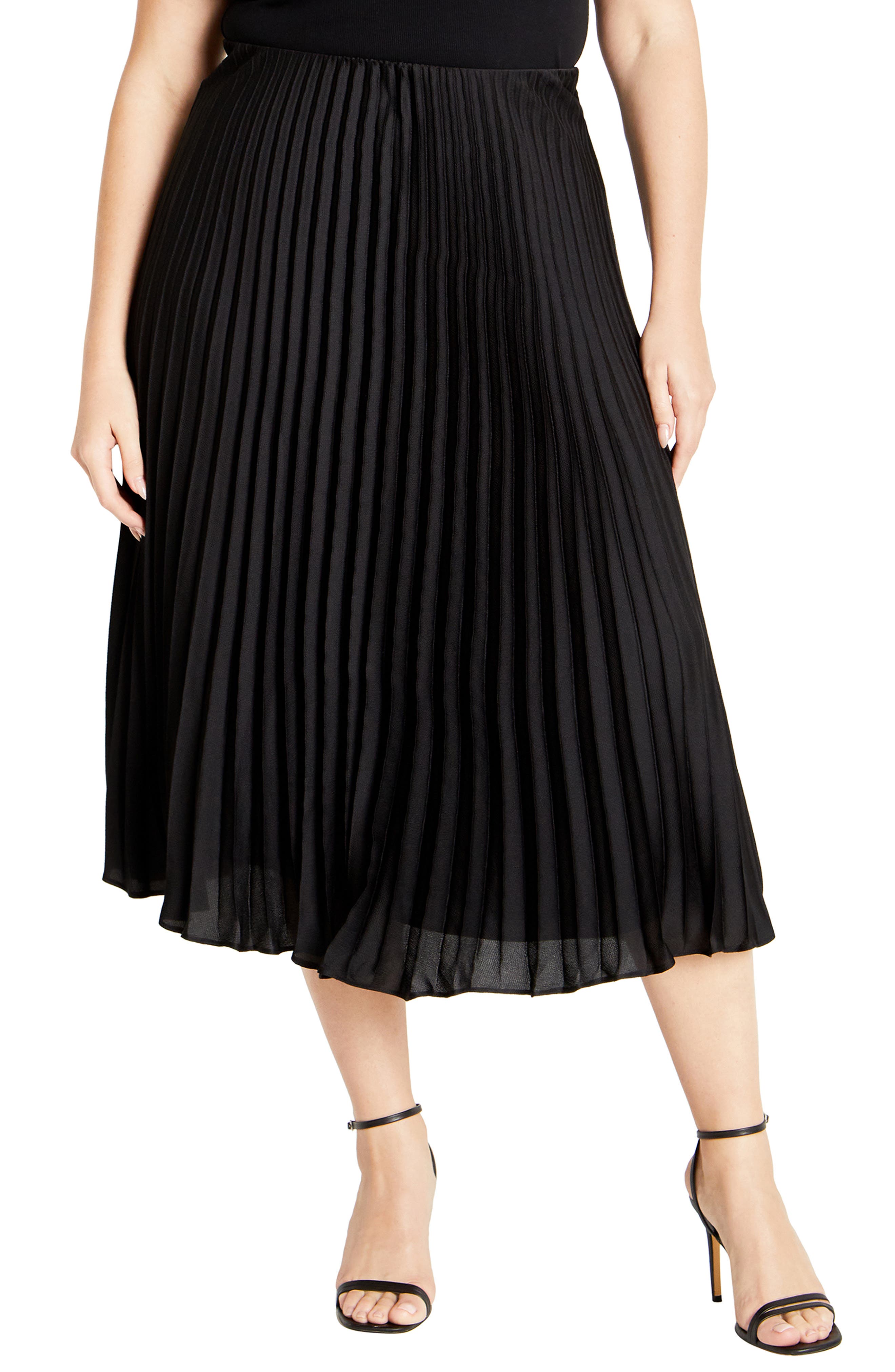Selena Pleated Midi Skirt