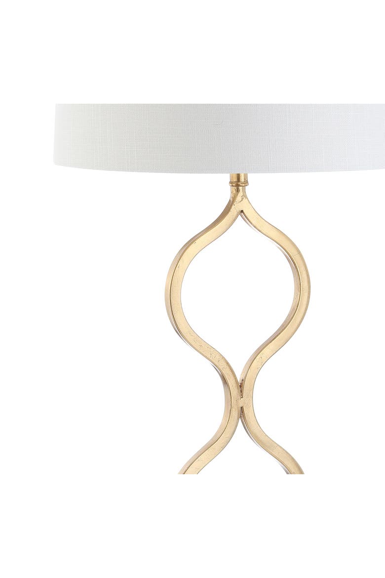 Levi 31.5" Metal/Crystal LED Table Lamp, Gold Leaf, Alternate, color, Gold