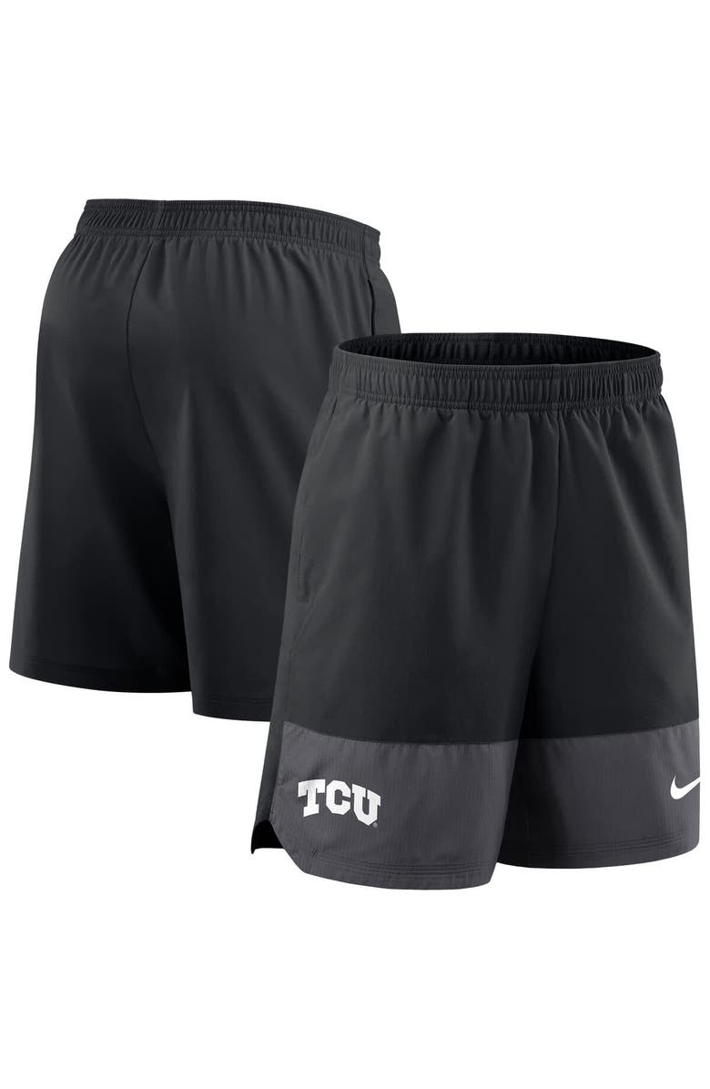 Nike Men's Nike Black TCU Horned Frogs 2025 Sideline Performance Shorts, Main, color, Black
