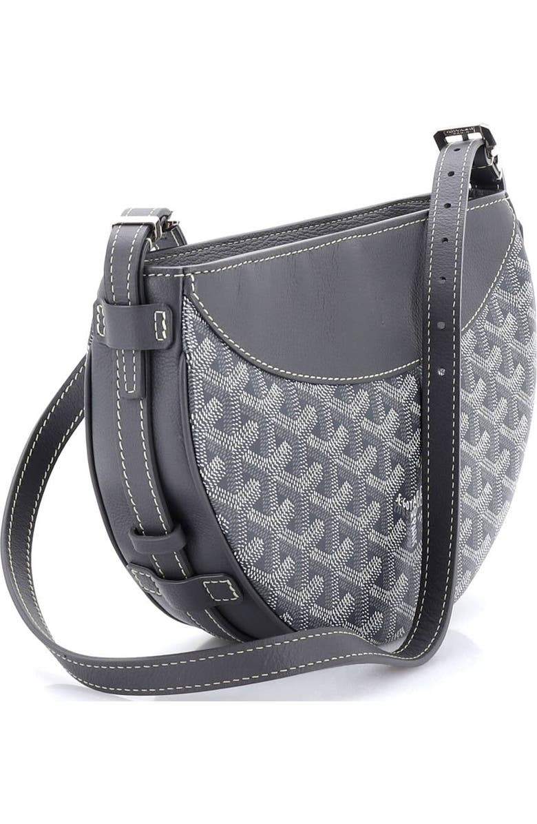 Pre-Owned Goyard Hirondelle Shoulder Bag Coated Canvas and Leather, Alternate, color, Gray