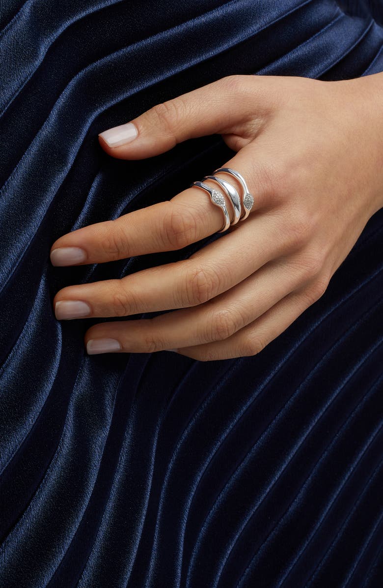 Monica Vinader Nura Teardrop Multiband Diamond Pavé Ring, Alternate, color, 