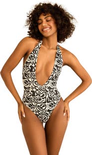 Dippin Daisys Cheryl Low Cut V-Neck One Piece