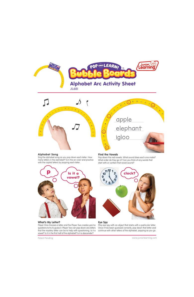 Pop
Learn Bubble Board Alphabet Arc Bubble Board, Alternate, color, Multicolored