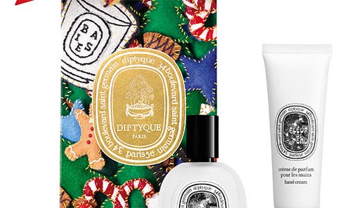 Diptyque Surprise Pocket Fleur De Peau Hair Mist & Hand Cream Set In No Color