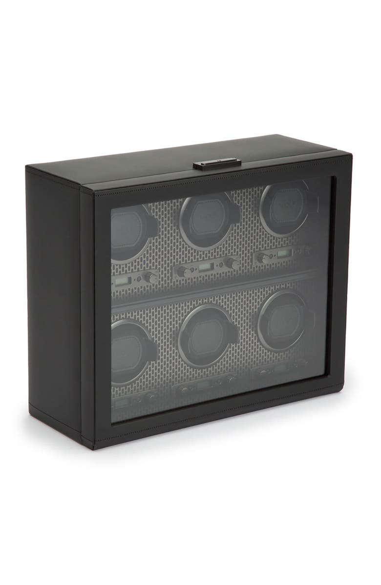 WOLF Axis 6 Piece Watch Winder, Alternate, color, Powder Coat