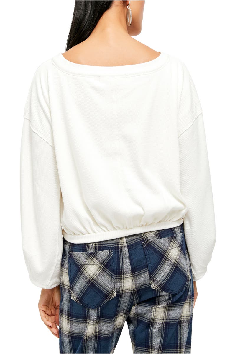 Free People Cuddle Bubble Mixed Knit Top, Alternate, color, 