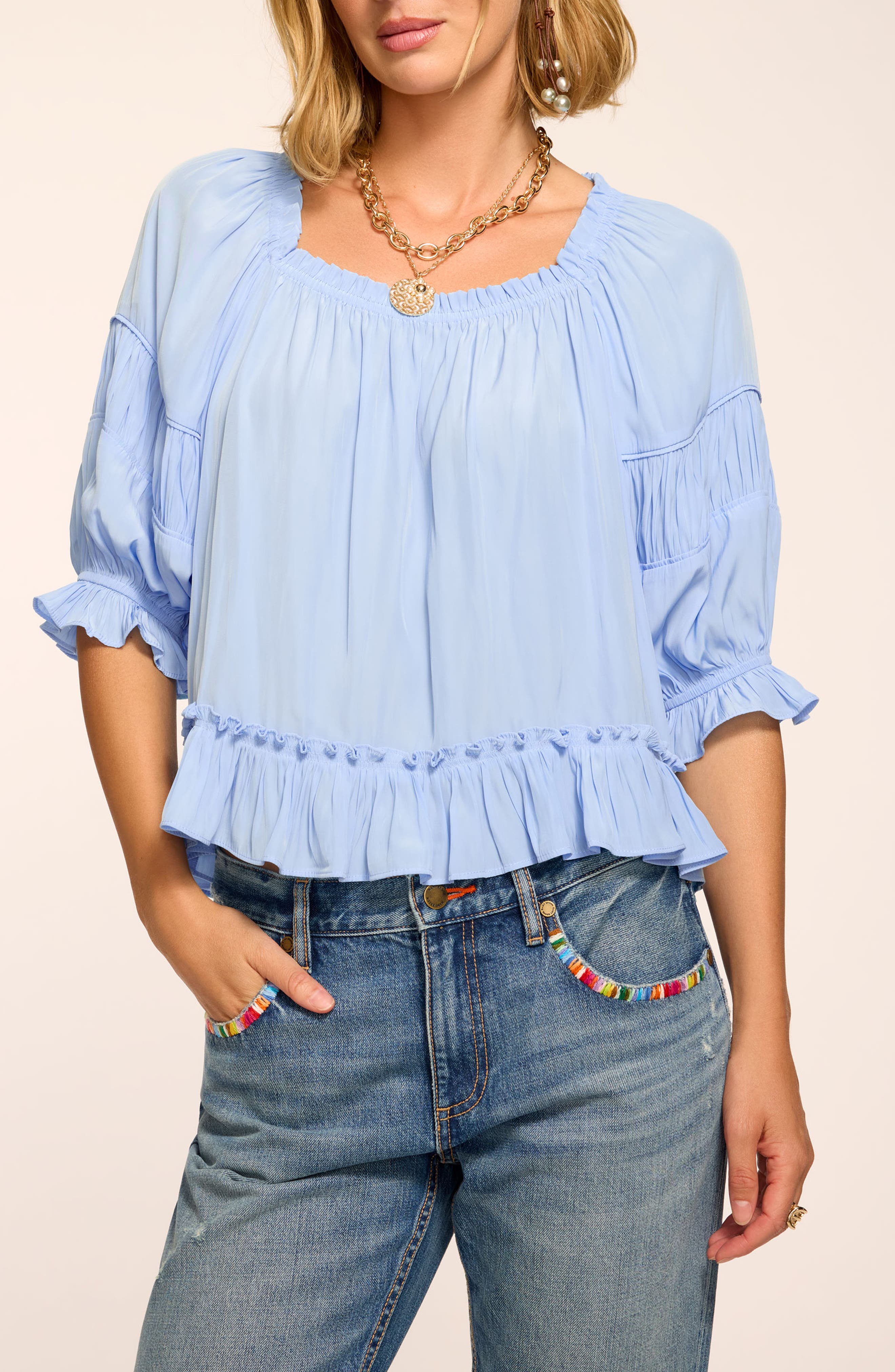 Natasha Peasant Top