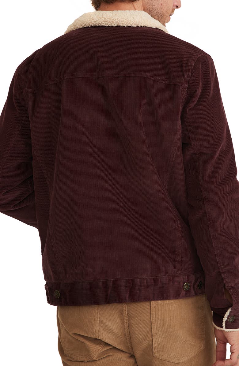 Marine Layer Boise Corduroy & Faux Shearling Trucker Jacket, Alternate, color, 