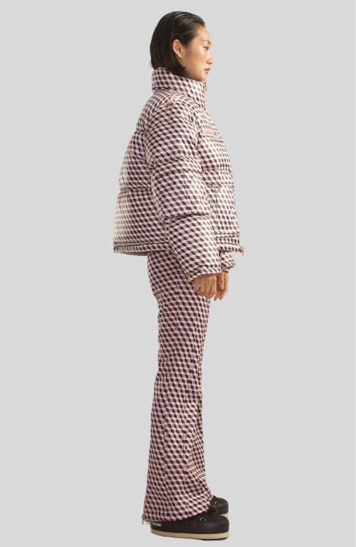Cynthia Rowley Backcountry Puffer Jacket In Taupe Multi