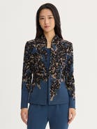 Misook Tailored Speckled Lurex Knit Jacket
