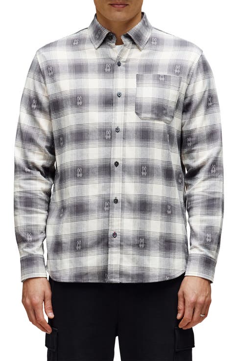 Kurt Plaid Stretch Flannel Button-Up Shirt