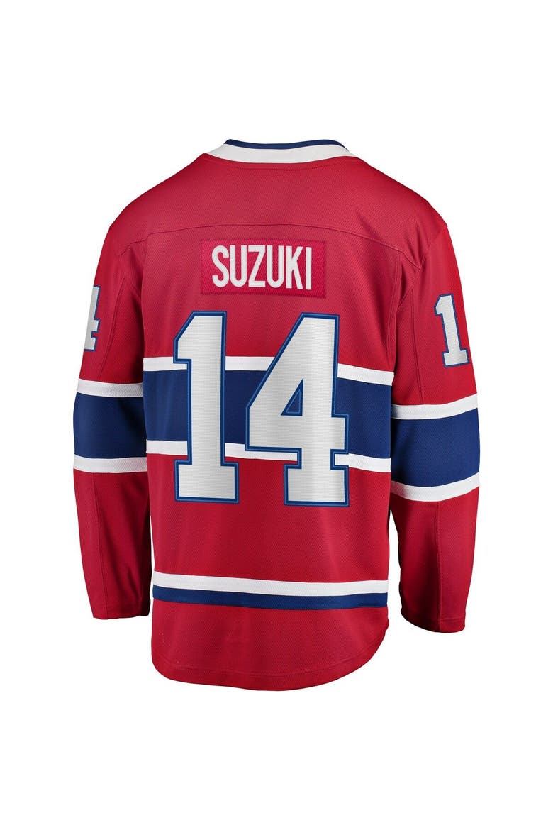 Men's Fanatics Branded Nick Suzuki Red Montreal Canadiens Home Premier Breakaway Player Jersey, Alternate, color, Red