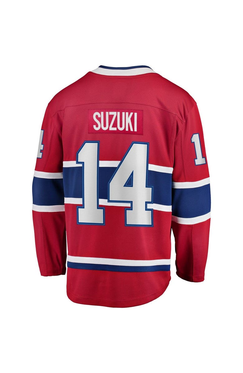 FANATICS Men's Fanatics Branded Nick Suzuki Red Montreal Canadiens Home Premier Breakaway Player Jersey, Alternate, color,
